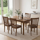 Upholstered Dining Chairs Set of 4 with Rubber Wood Frame