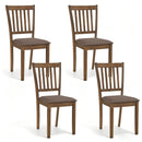 Upholstered Dining Chairs Set of 4 with Rubber Wood Frame