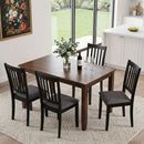 Upholstered Dining Chairs Set of 4 with Rubber Wood Frame