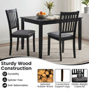 Upholstered Dining Chairs Set of 4 with Rubber Wood Frame