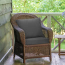 Deep Seat Chair Cushion Set of 6 with Rope Ties - Gray