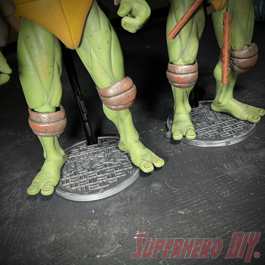 Sewer Cover for 1/4 scale figure stand | Turtles Sewer Cover fits over stand | Great for NECA 16