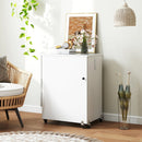 Folding Sewing Table with Charging Station and Casters