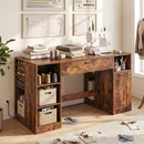 Sewing Table with Power Outlets and Storage Drawers
