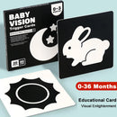 Baby Montessori Flash Cards – Black & White Visual Stimulation Toy