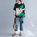 Women Summer T-shirt – Retro Loose Cotton Linen Short Sleeve Top