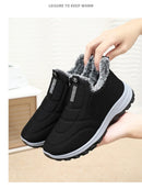 Winter Women Boots Outdoor Snow Boots Warm Lightweight Cotton Boot Non-slip Hiking Walking Shoes Fur Comfortable Women Ankle Boo