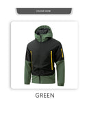 Men Windproof Jacket – Hooded Sportswear for Outdoor Autumn & Winter