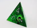 Sharp Edge Resin RPG Dice Set - Green Skulls