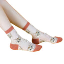 Sheer Cat Lover Socks Available in Yellow Green Red or Black [Fits Women's Size 5-9]