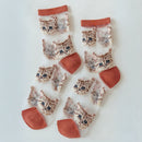 Sheer Cat Lover Socks Available in Yellow Green Red or Black [Fits Women's Size 5-9]