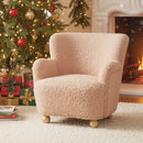 Sherpa Kids Sofa Comfy Toddler Armchair with Solid Rubber Wood Legs