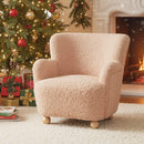 Sherpa Kids Sofa Comfy Toddler Armchair with Solid Rubber Wood Legs