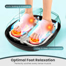 Shiatsu Foot Massager Machine with 2-Level Heat and Air Compression-Black