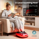 Shiatsu Foot Massager Machine with 2-Level Heat and Air Compression-Black