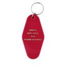 Shiraz Applause and Perimenopause Motel Keychain in Hot Flash Red | Generation X Elder Millennial Humor