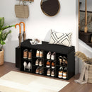 Shoe Storage Bench with Umbrella Stand 10-Cubby Entryway Shoe Rack Organizer