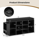 Shoe Storage Bench with Umbrella Stand 10-Cubby Entryway Shoe Rack Organizer