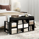 Shoe Storage Bench with Umbrella Stand 10-Cubby Entryway Shoe Rack Organizer