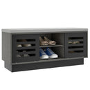 Shoe Bench with 6 Storage Compartments and 3 Adjustable Shelves