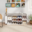 Shoe Storage Bench with Umbrella Stand and Adjustable Shelf
