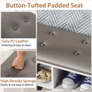 Shoe Storage Bench with Umbrella Stand and Adjustable Shelf