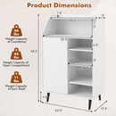 Shoe Storage Cabinet with Adjustable Shelves - White