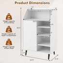 Shoe Storage Cabinet with Adjustable Shelves - White