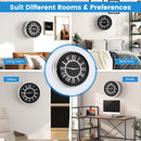 13.5/17.5 Inch Silent Wall Clock with Silver Frame