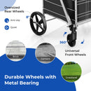 Folding Shopping Cart with Waterproof Liner Wheels and Basket