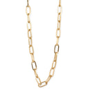 Simple Gold Paperclip Link Chain Necklace | Layering Outfit Fashion Jewelry
