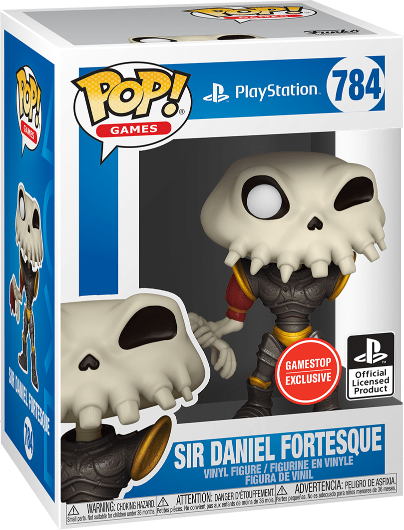 Funko Pop Games PlayStation Sir Daniel Fortesque 784 GameStop Exclusive
