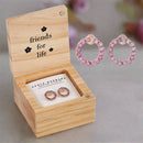 Sister Treasure Box Earrings | Flower Wreath-shaped Earrings | Giftable