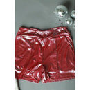 [Size M-3X] Shiny Short Firework in Red | Metallic Stretch Fabric
