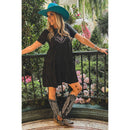 [Size M Remaining] Leather Look Western Style "Cisco" Dress