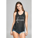 [Size SM remaining] Blessed Graphic Tank Top, Yoga Tank