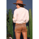 [Sizes S-M] Fringe Suede Shorts in Camel | Cowgirl Western Attire