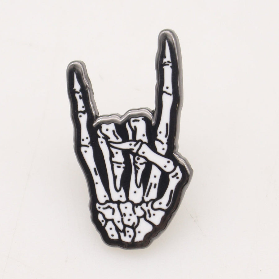Skeleton Rock Hand Enamel