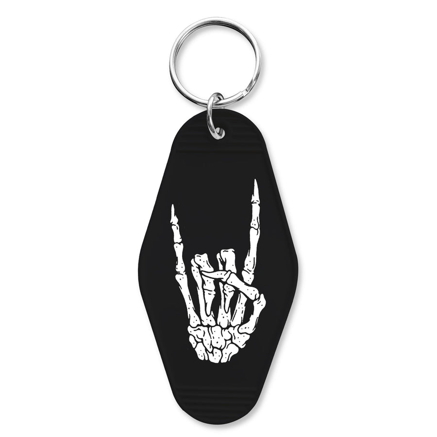 Skeleton Rock Hand Keychain