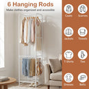 Slim Coat Rack Freestanding Garment Organizer with 8 Hanging Rods