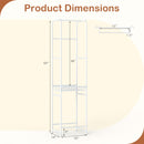 Slim Coat Rack Freestanding Garment Organizer with 8 Hanging Rods