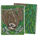 Sloth Nap All Day Sleep All Night Spiral Notebook | 120 Lined Pages | 9" x 7"