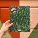 Sloth Nap All Day Sleep All Night Spiral Notebook | 120 Lined Pages | 9" x 7"