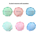 Plush Macaron Squeaky Dog Toy