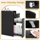 Small Bathroom Storage Cabinet 4-Tier with Slide Out Drawers on Casters