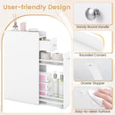 Small Bathroom Storage Cabinet 4-Tier with Slide Out Drawers on Casters