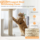 Small Cat Tree with Large Padded Plush Perch for Indoor Cats