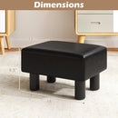 Small PU Leather Rectangular Seat Ottoman Footstool