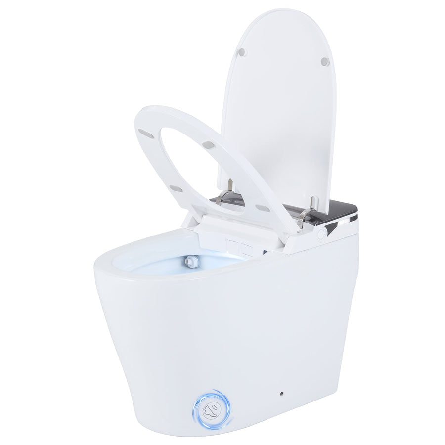 Smart Toilet with Built-in Bidet ADA Height with Auto Flush and Heated Seat and Remote-White