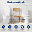 Smart Toilet with Built-in Bidet ADA Height with Auto Flush and Heated Seat and Remote-White
